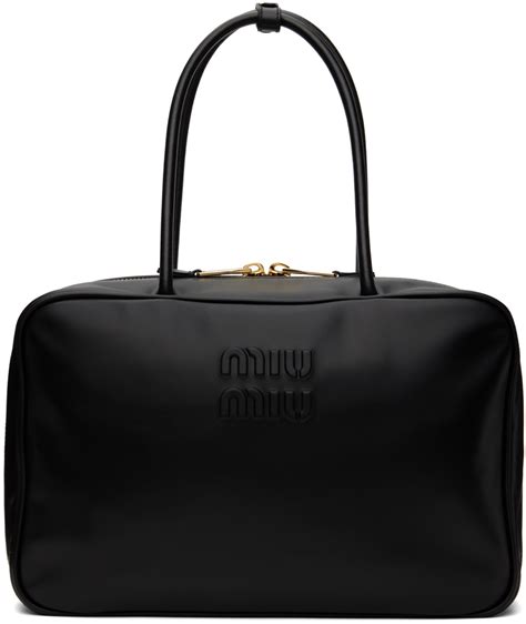 beau bag miu miu|Miu Miu Leather Beau Bag .